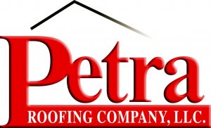 Original logo for Petra Roofing company.