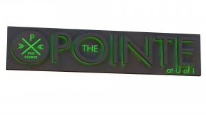 3D rendering of sign design for The Pointe.