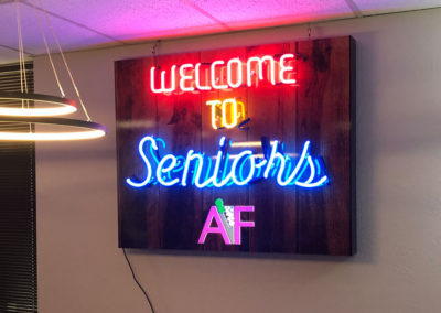 Photo of a neon sign designed and provided by Electremedia.