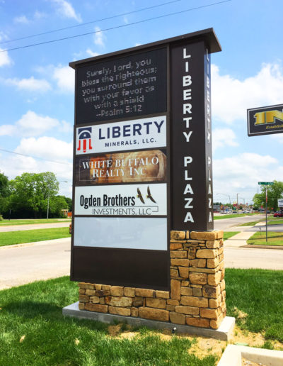 Picture of a monument sign from Electremedia.